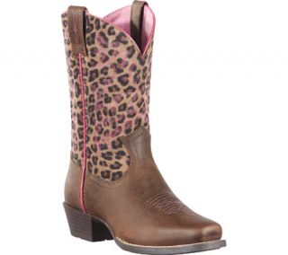 Childrens Ariat Legend   Distressed Brown/Leopard Print Full Grain Leather Boot
