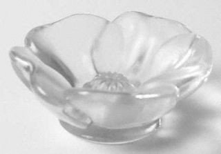 Imperial Glass Ohio Cathay Clear Frosted Peach Blossom Nut Dish   Clear Frosted