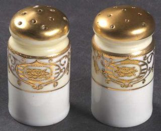 Noritake 175 Salt&Pepper Set Only Condiment, Fine China Dinnerware   Gold Flower