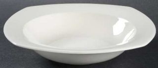 Nikko Alpine Soup/Cereal Bowl, Fine China Dinnerware   Quadrille Line, All White