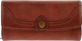 Womens Frye Campus Large Wallet   Burnt Red Small Leather