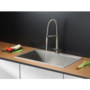 Ruvati RVC2394 Combo Stainless Steel Kitchen Sink and Stainless Steel Set