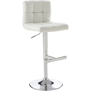 Sunpan Imports Rockwell White Adjustable Barstool