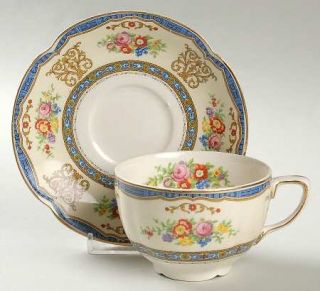 Johnson Brothers Marquis, The (Pareek) Flat Cup & Saucer Set, Fine China Dinnerw