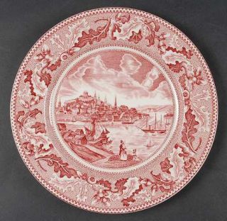 Johnson Brothers Historic America Pink Dinner Plate, Fine China Dinnerware   Pin