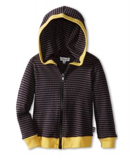 Splendid Littles Boys Mini Thermal Stripe Hoodie Boys Sweatshirt (Brown)