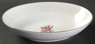 Norcrest Embassy Rose 10 Oval Vegetable Bowl, Fine China Dinnerware   Gray&Tan