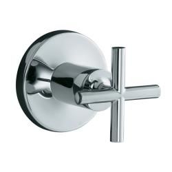 Kohler K t14490 3 cp Polished Chrome Purist Volume Control Valve Trim With Cross Handle, Valve Not Included