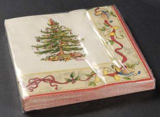 Spode Christmas Tree Green Trim Package Paper Luncheon Napkins, Fine China Dinne