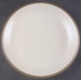 Dansk Santiago White (Beige Body, Tan Edge) 12 Chop Plate/Round Platter, Fine C