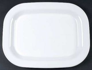 Corning White Coupe 15 Rectangular Serving Platter, Fine China Dinnerware   Cen