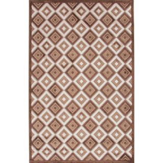 Contemporary Geometric Pattern Brown Rug (5 X 76)