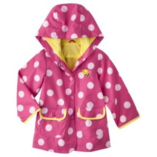Just One You by Carters Infant Toddler Girls Polka Dot Raincoat   Pink 18 M