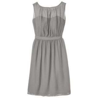 TEVOLIO Womens Plus Size Chiffon Illusion Sleeveless Dress   Cement   24W