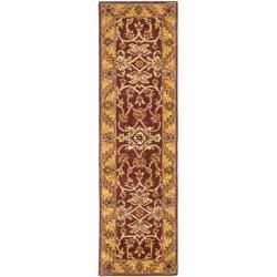Safavieh Handmade Golden Jaipur Burgundy/ Gold Wool Rug (23 X 14)