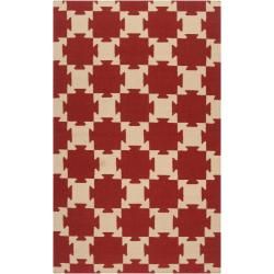 Smithsonian Hand woven Sassari Burnt Sienna Wool Rug (2 X 3)