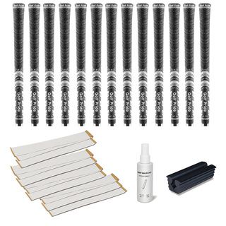 Golf Pride Mcc Midsize Black  13pc Grip Kit (with Tape, Solvent, Vise Clamp) (Black/WhiteDimensions 2 in. H x 10 in. W x 13 in. LWeight 1.5 )