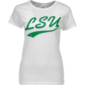 LSU Tigers New Agenda NCAA Ladies Pattys Glitter Script T Shirt