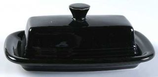 Homer Laughlin  Fiesta Black (Newer) Extra Large 1/4 Lb Covered Butter, Fine Chi