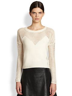 Tess Giberson Mesh Sweater   White