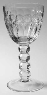 Royal Scot Crystal Chatsworth Water Goblet   Clear,Stars,Notched Panels