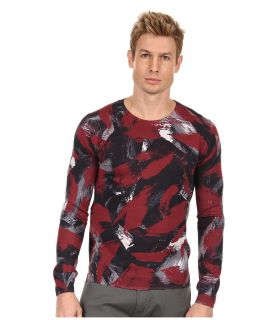 McQ Printed Crewneck Sweater Mens Sweater (Red)