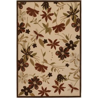 Courtisan Urbane Botanical Garden Sand Rug (2 X 37) (SandSecondary colors Beige, chocolate brown, olive, tan, terra cotta Pattern FloralTip We recommend the use of a non skid pad to keep the rug in place on smooth surfaces.All rug sizes are approximate