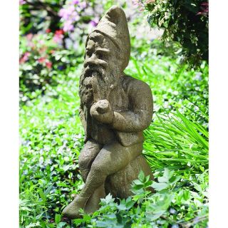 Campania International Vintage Garden Gnome Cast Stone Garden Statue   S 259 AL