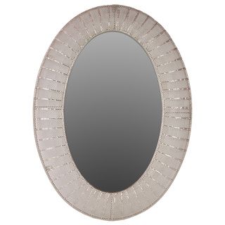 Urban Trends Collection Oval Metal Mirror (MetalFinish PatternedDimensions 35.75 inches high x 26.5 inches wide x 1.5 inches deep)