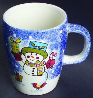 Studio Nova Frosty Snowman Mug, Fine China Dinnerware   Snowman,Trees,Birds,No T