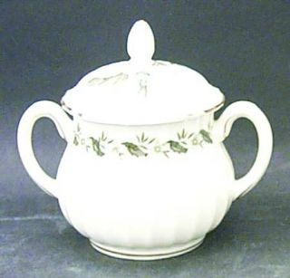 Royal Worcester Engadine (No Inner Verge) Sugar Bowl & Lid, Fine China Dinnerwar