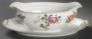 Mikado Mandalay Gravy Boat with Attached Underplate, Fine China Dinnerware   Yel