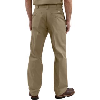 Carhartt Twill Work Pant   Khaki, 32in. Waist x 34in. Inseam, Regular Style,