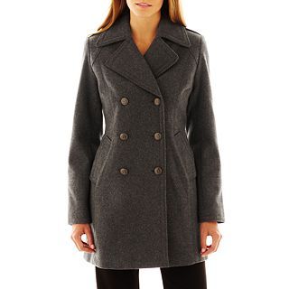 Worthington Officer Coat   Talls, Charcoal Heather, Womens