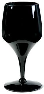 Morgantown Vision Ebony Wine Glass   Stem #3008, All Black, Smooth Stem