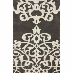 Nuloom Handmade Crown Ivory Wool Rug (6 X 9) (GreyStyle ContemporaryPattern CasualTip We recommend the use of a non skid pad to keep the rug in place on smooth surfaces.All rug sizes are approximate. Due to the difference of monitor colors, some rug co