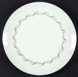 Mikasa Josephinia Dinner Plate, Fine China Dinnerware   Ring Of Gray&White Scrol