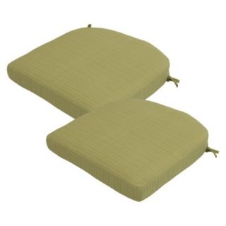 Threshold 2 Piece Outdoor Round Back Seat Cushion Set   Lime