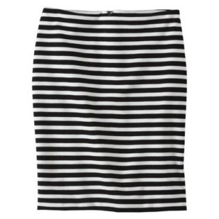 Merona Womens Ponte Pencil Skirt   Black/Cream   16