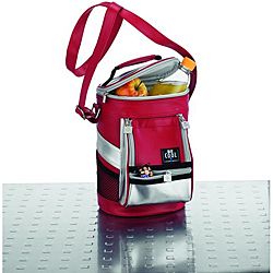 Red Vanilla Be Cool Red Carry Side Pack (Metallic silver and redMaterials Soft PVCCare instructions Wipe clean with a damp clothDimensions 8 inches long x 6 inches wide x 11 inches high )