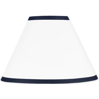 Sweet Jojo Designs White And Navy Modern Hotel Lamp Shade (White/navyMaterials 100 percent cottonDimensions 7 inches high x 10 inches bottom diameter x 4 inches top diameterThe digital images we display have the most accurate color possible. However, du