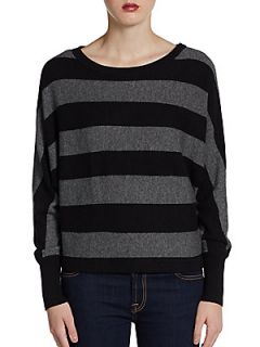 Camille Striped Sweater   Black Grey