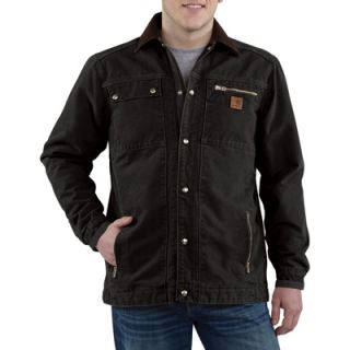 Sandstone Multi Pocket Quilt Lined Jacket   Black, Medium, Model# J285