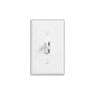 Lutron AY600PNLWH Dimmer Switch, 600W 1Pole Ariadni Toggle Dimmer w/ Locator Light White