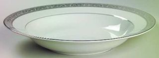 Mikasa Imperial Court Platinum Rim Soup Bowl, Fine China Dinnerware   Fine China