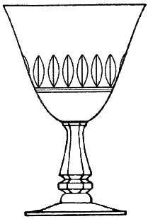 Tiffin Franciscan Coronet Water Goblet   Stem #17477, Cut