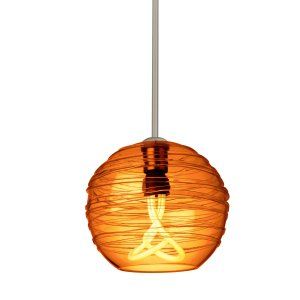 Besa Lighting BEL 1TT 462782 PLU SN Wave 10 1 Light Pendant