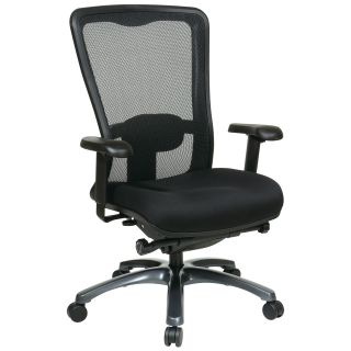 Pro line Ii Breathable Progrid High back Ergonomic Office Chair (Coal Breathable ProGrid back with built in lumbar supportOne touch pneumatic seat height adjustmentSynchro control with seat slider and adjustable tilt tensionPadded adjustable armsHeavy dut