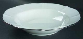 Noritake Imperial Platinum Rim Soup Bowl, Fine China Dinnerware   All Ivory, Rim