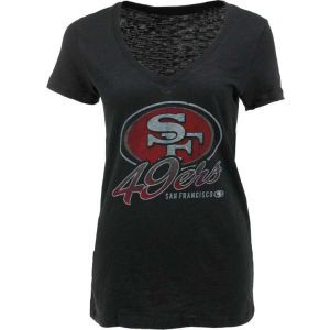 San Francisco 49ers 47 Brand NFL Womens V Neck Logo T Shirt